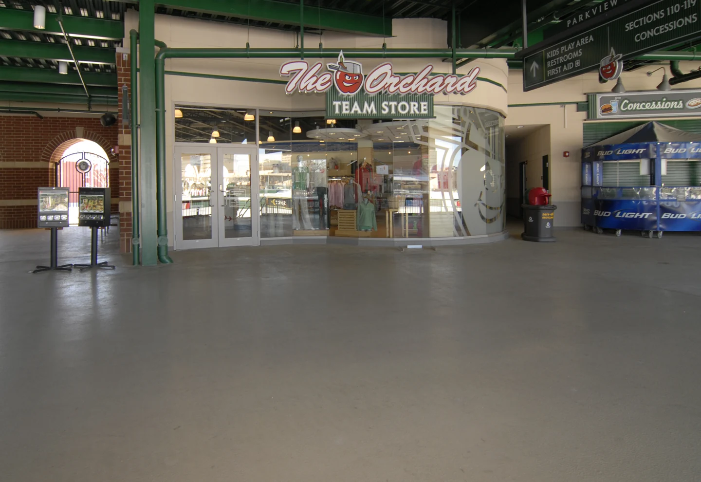Prepared industrial floor with an epoxy coating