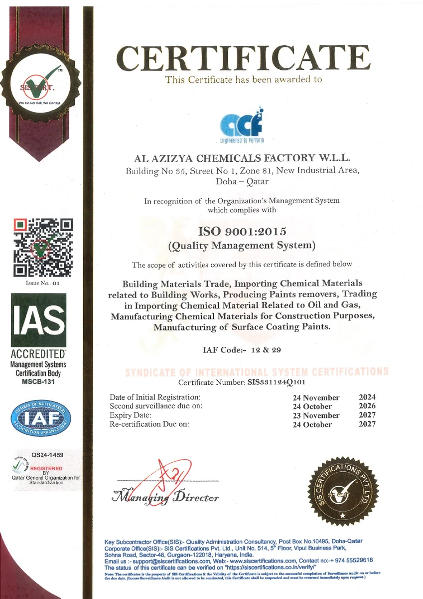ISO 9001:2015 certificate